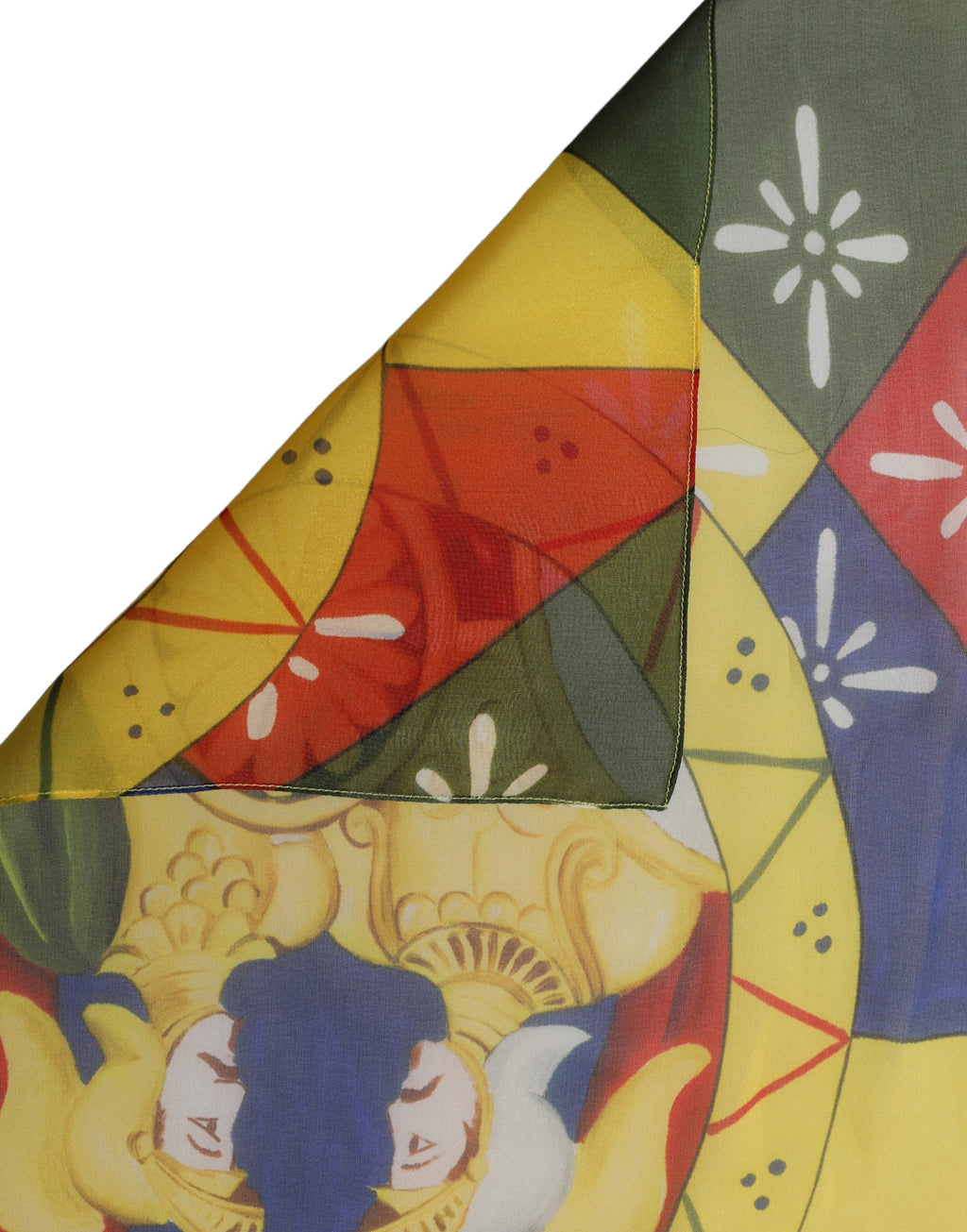 Dolce & Gabbana Multicolor Silk Printed Square Foulard Scarf