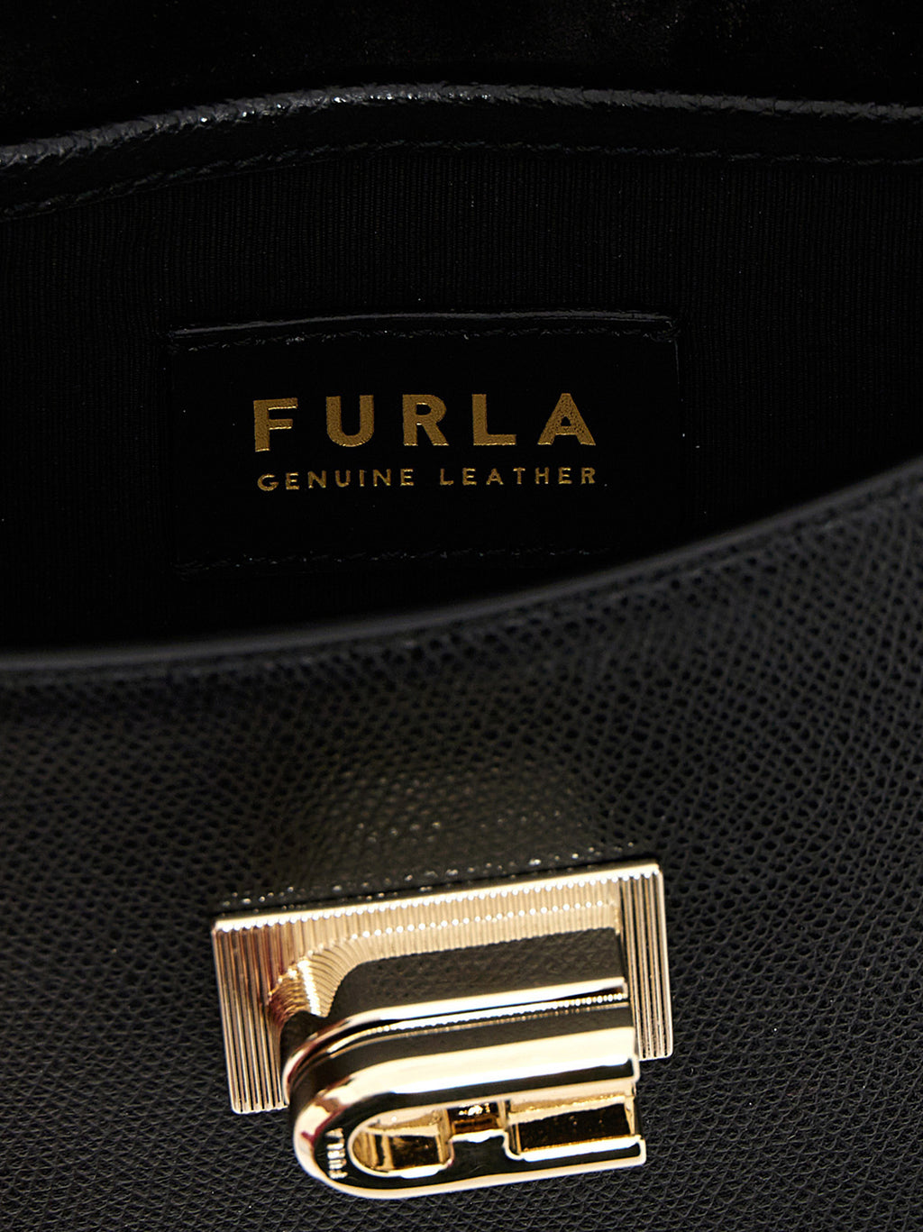 Furla Black Leather Crossbody Bag