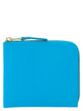 Comme Des Garçons Blue Calfskin Cardholder