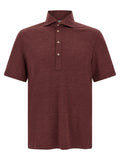Brunello Cucinelli Bordeaux Virgin Wool Polo Shirt