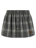 Miu Miu Gray Cotton Long Skirt