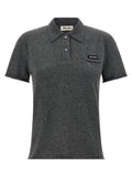 Miu Miu Gray Cashmere Polo Shirt