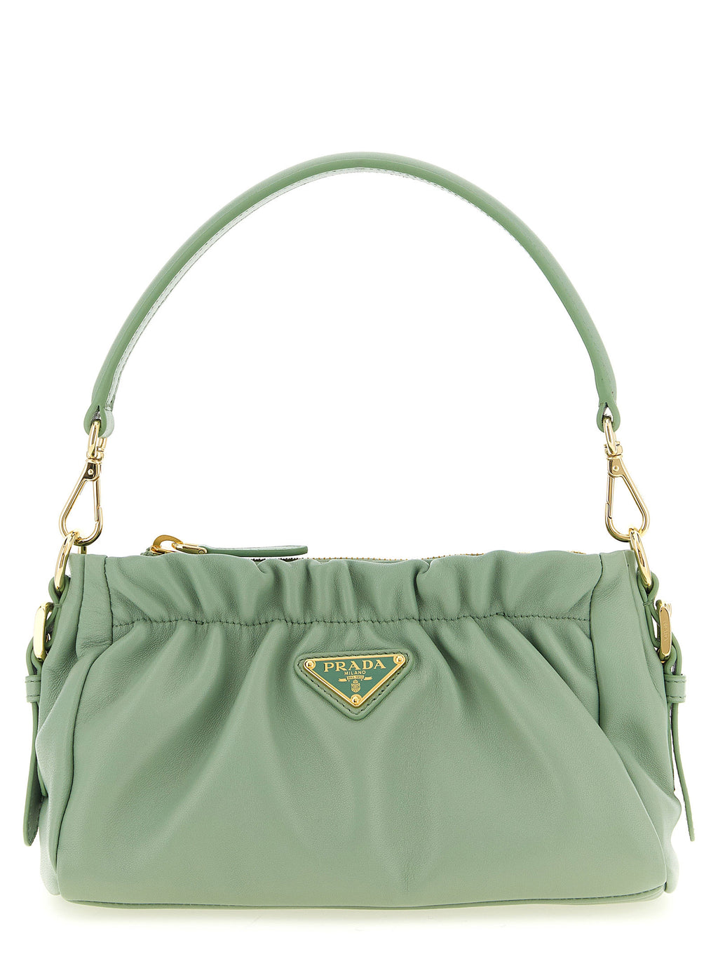 Prada Bicolor Lamb Leather Shoulder Bag