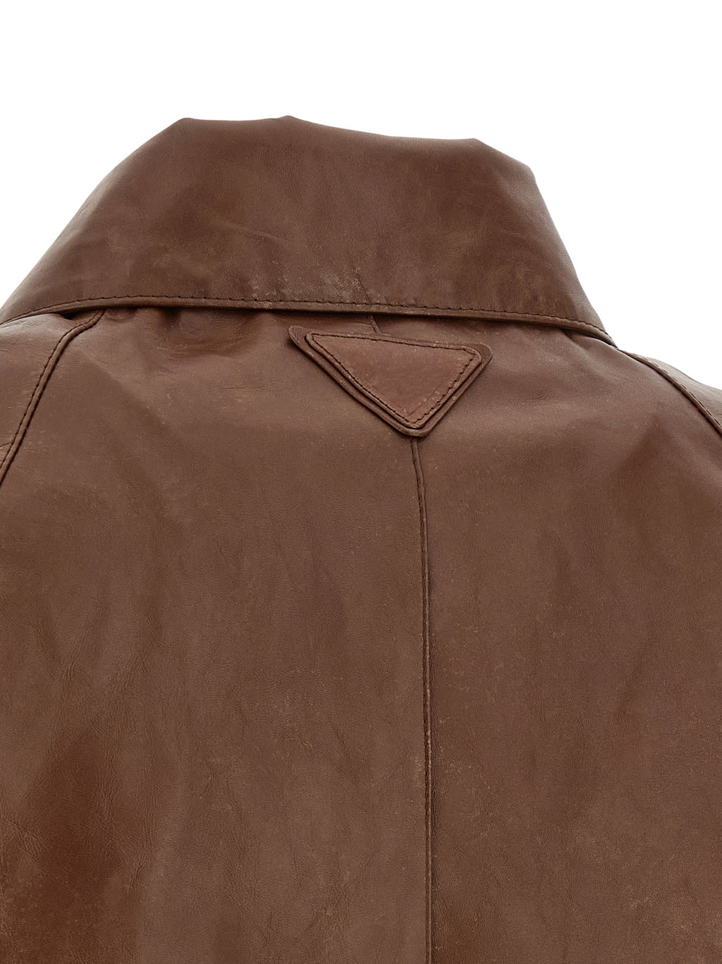 Prada Brown Calfskin Leather Jacket