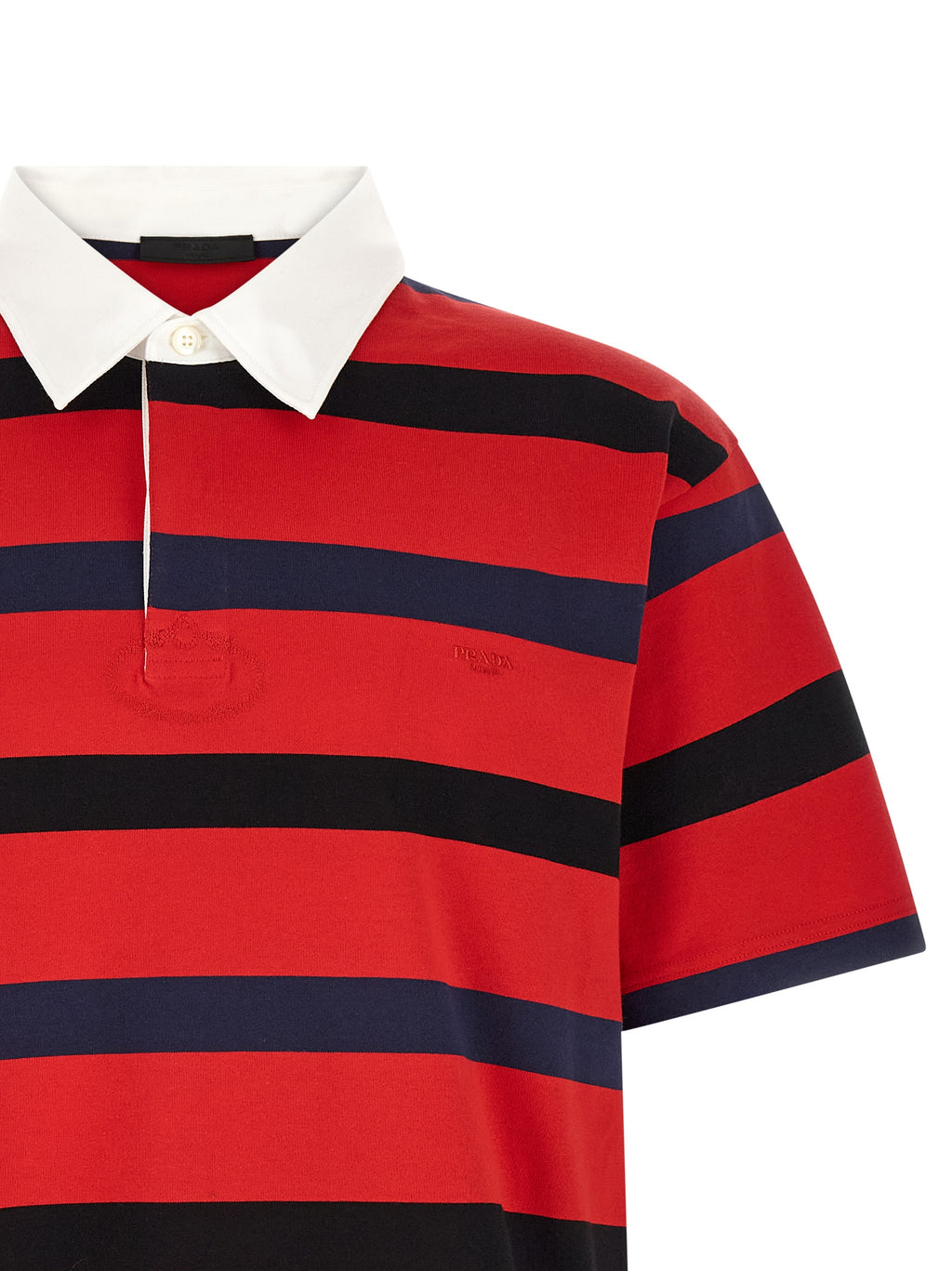 Prada Red Cotton Polo Shirt