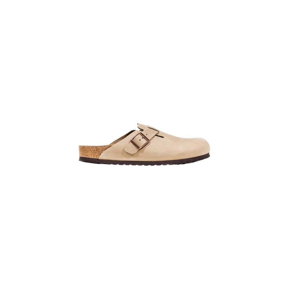 Birkenstock Beige Leather Clogs