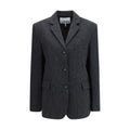 Ganni Gray Wool Oves Aries Blazer