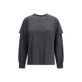 Ganni Gray Cotton Long Sleeve T-Shirt