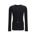 Dolce & Gabbana Black Cotton Long Sleeve T-Shirt