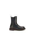 Brunello Cucinelli Black Calf Leather Bos Taurus Chelsea Boots