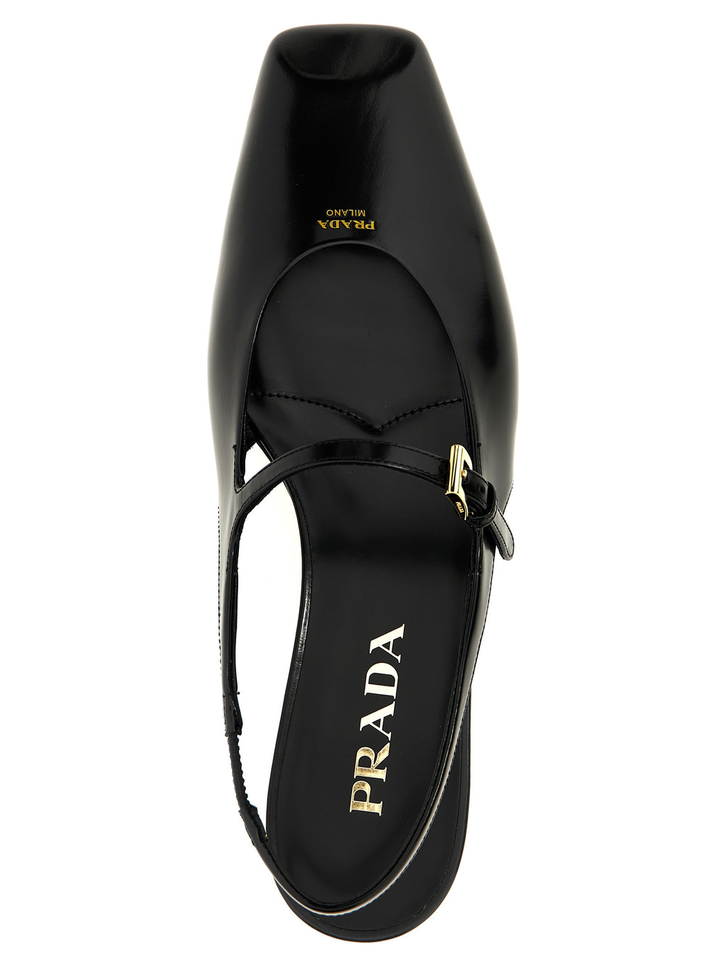 Prada Black Calfskin Ballet Flats