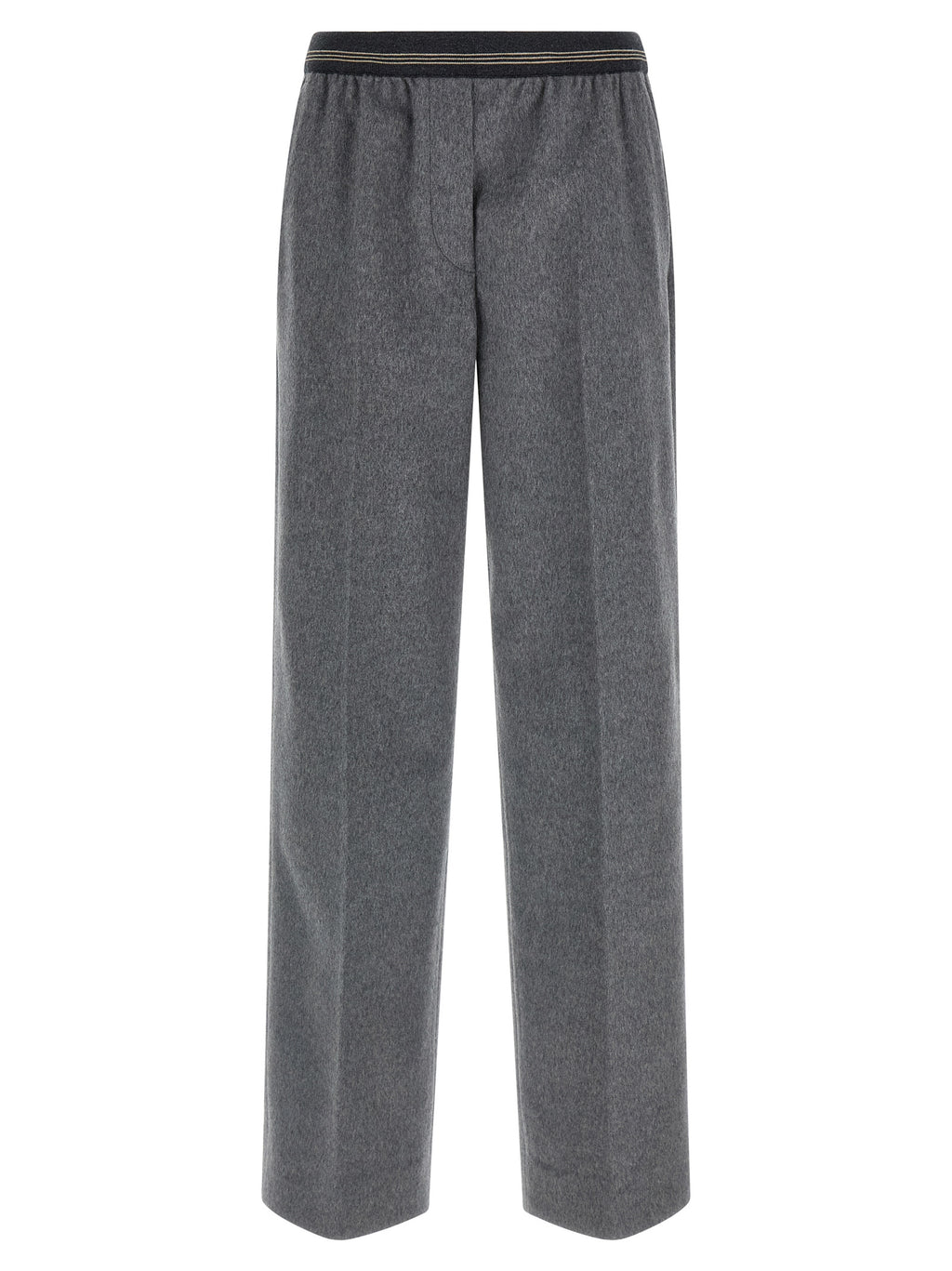 Miu Miu Gray Virgin Wool Casual Pants