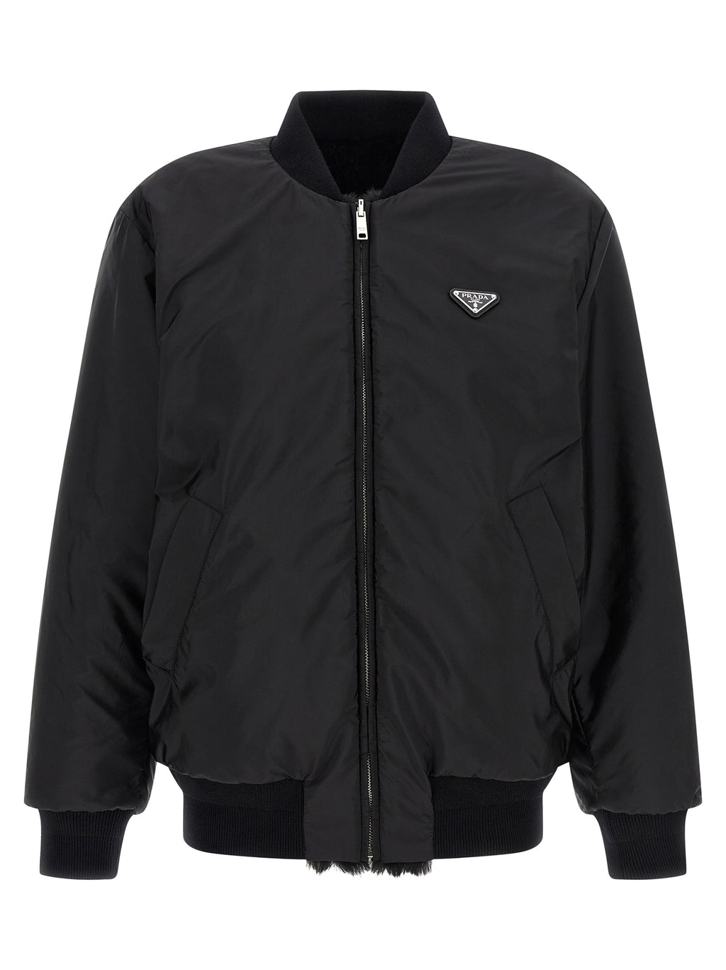 Prada Black Recycled Polyamide Bomber