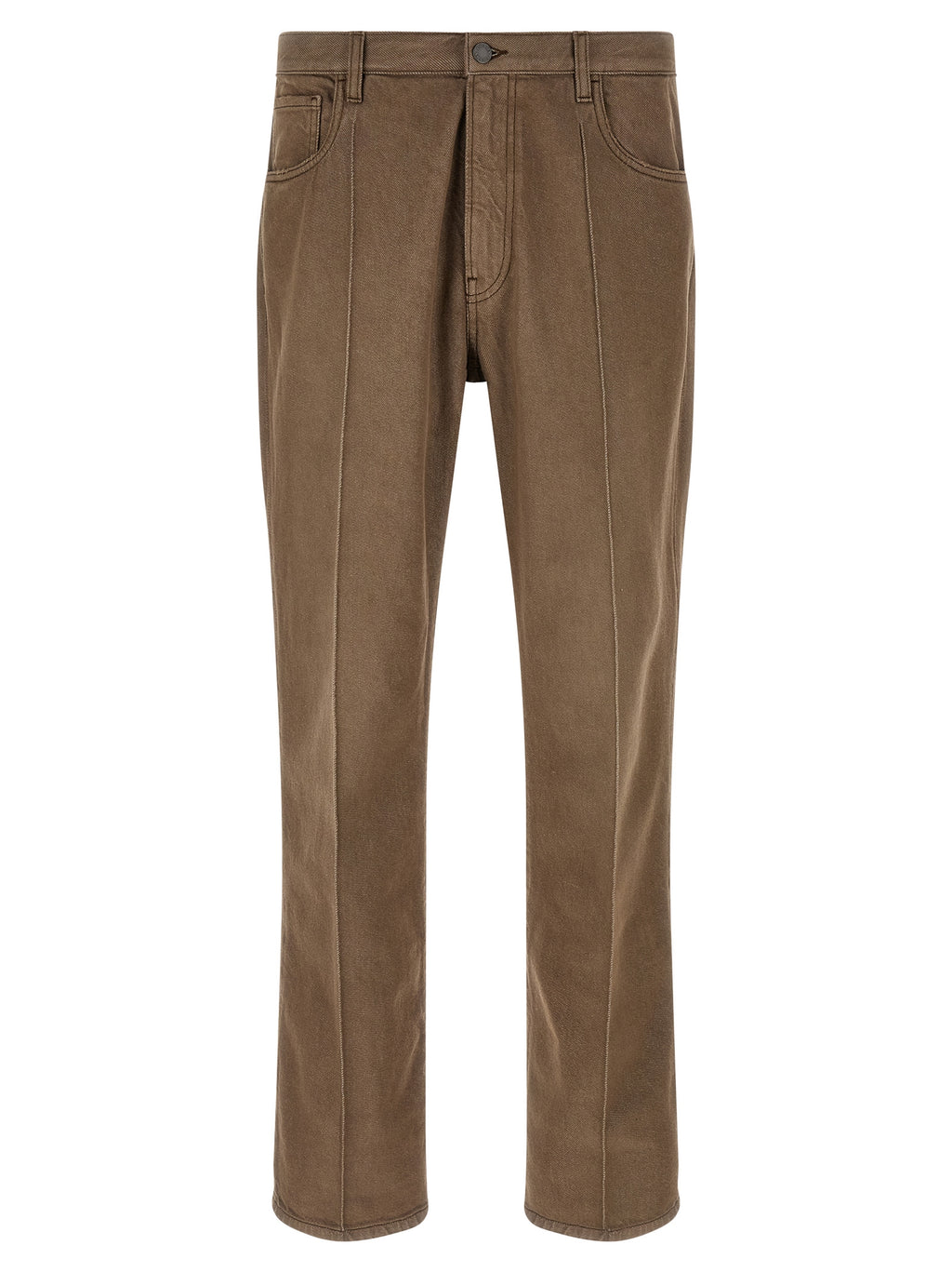 Prada Brown Cotton Casual Pants