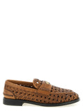 Miu Miu Brown Calfskin Slip-On Loafers