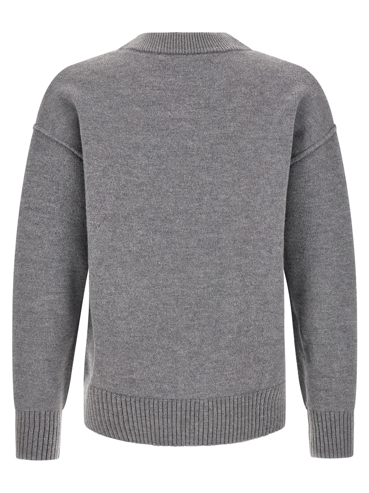 Ami Paris Gray Wool Cardigan