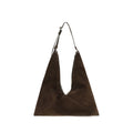 Moschino Brown Suede Leather Shoulder Bag