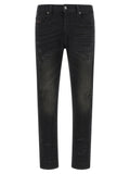 Diesel Black Cotton Tapered Jeans