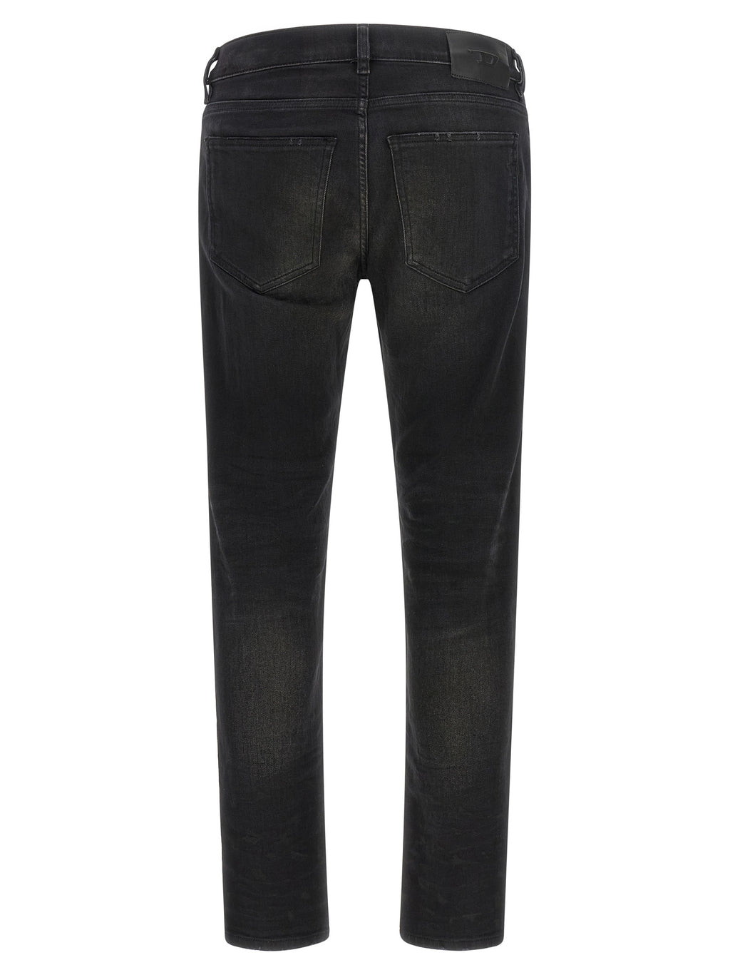 Diesel Black Cotton Tapered Jeans
