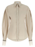 Brunello Cucinelli Beige Cotton Blouse