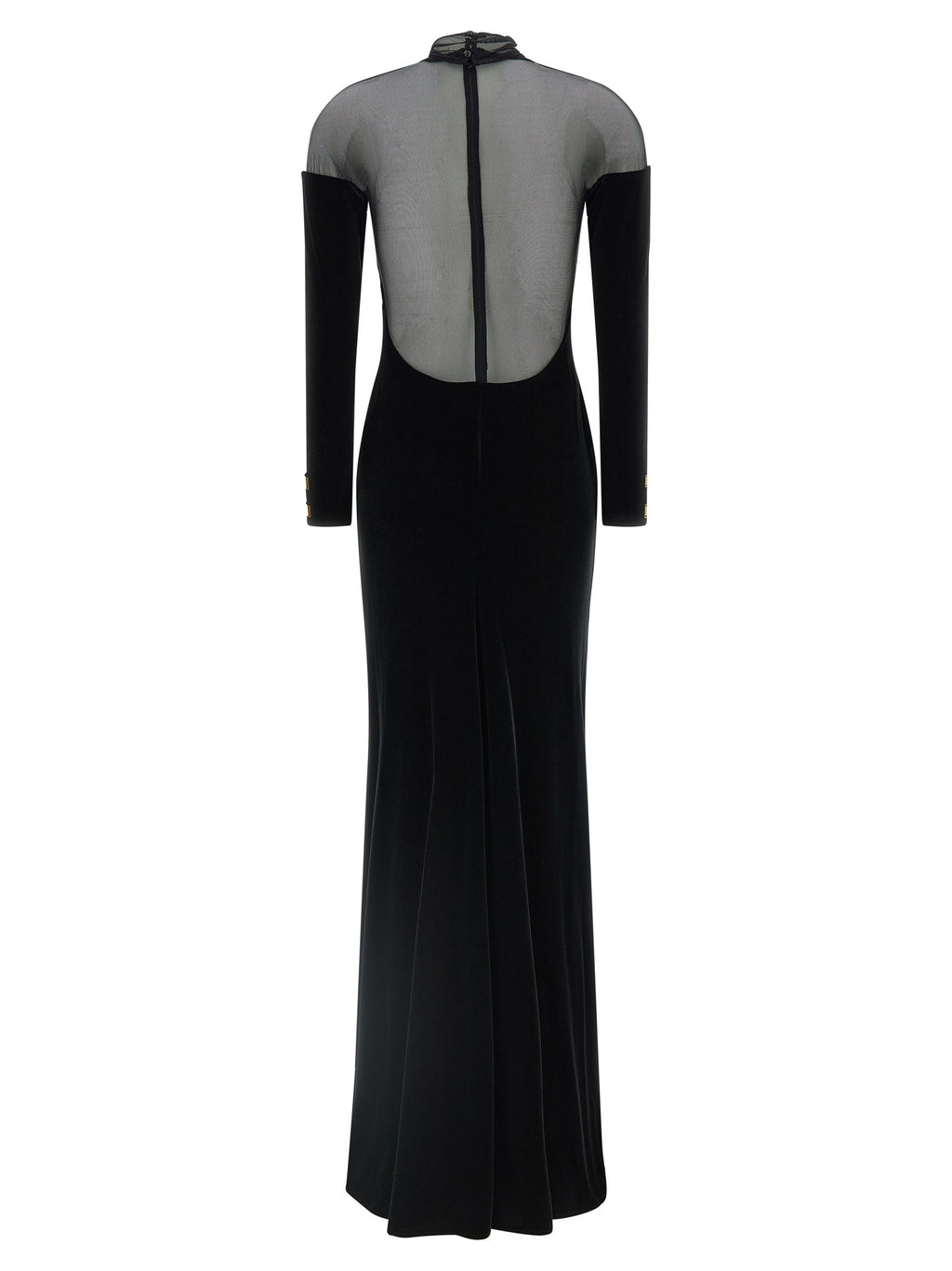 Elisabetta Franchi Black Polyester Long Dress