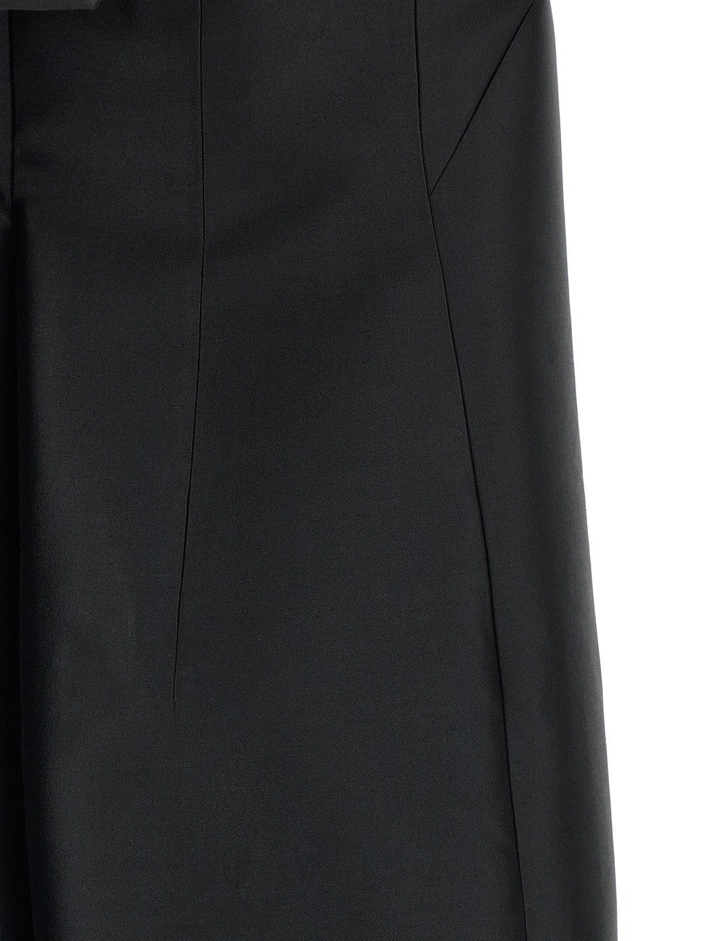 Jil Sander Black Silk Midi Dress