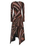 Emilio Pucci Bordeaux Polyamide Midi Dress