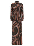 Emilio Pucci Bordeaux Polyamide Long Dress