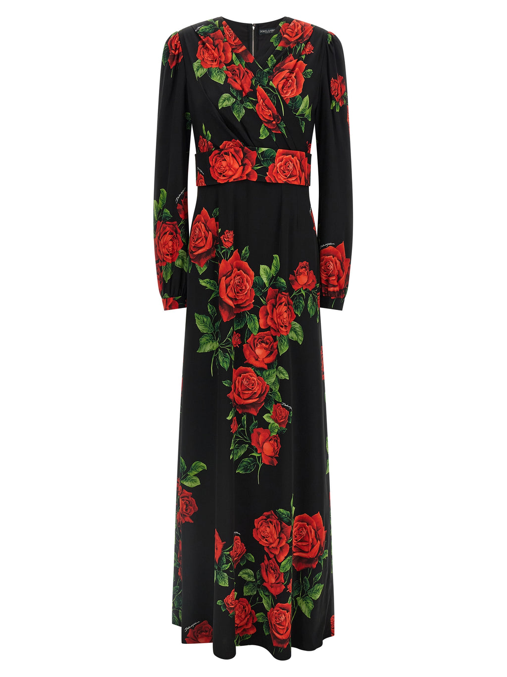 Dolce & Gabbana Red Silk Long Dress