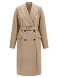 Ferragamo Beige Virgin Wool Coat