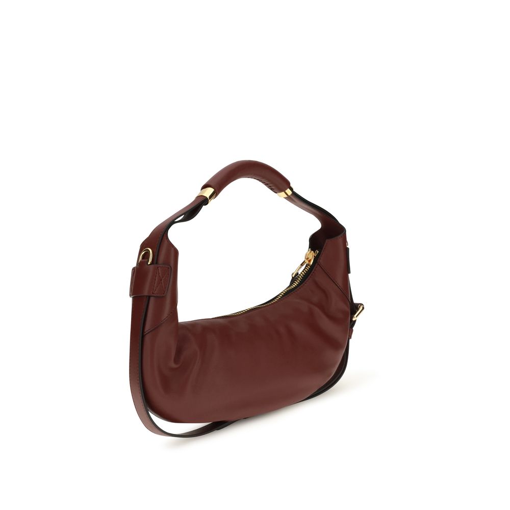 Moschino Bordeaux Calf Leather Bos Taurus Shoulder Bag