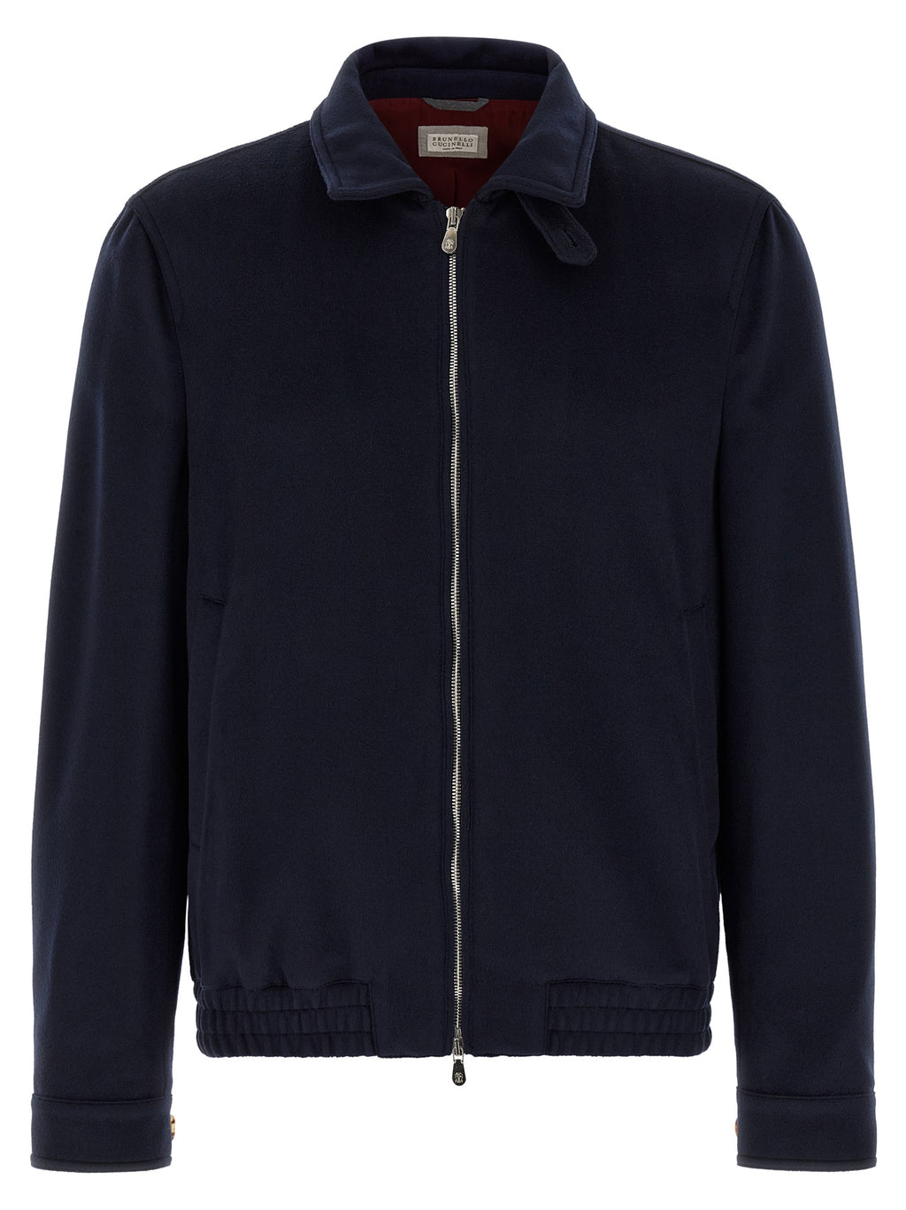 Brunello Cucinelli Blue Virgin Wool Bomber
