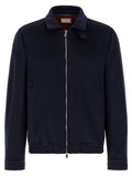 Brunello Cucinelli Blue Virgin Wool Bomber