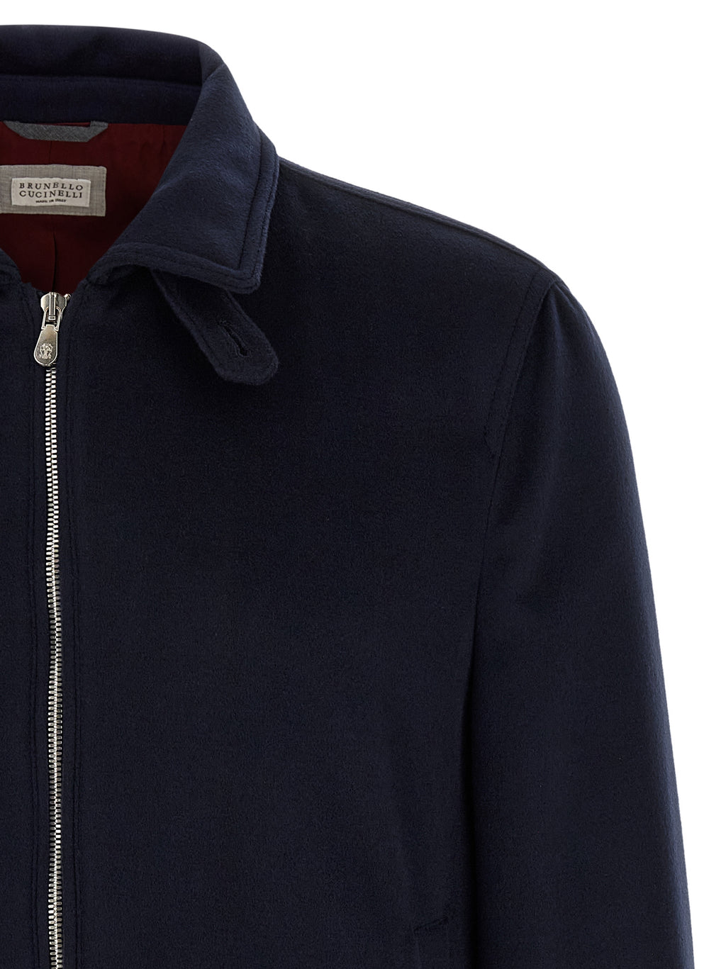 Brunello Cucinelli Blue Virgin Wool Bomber