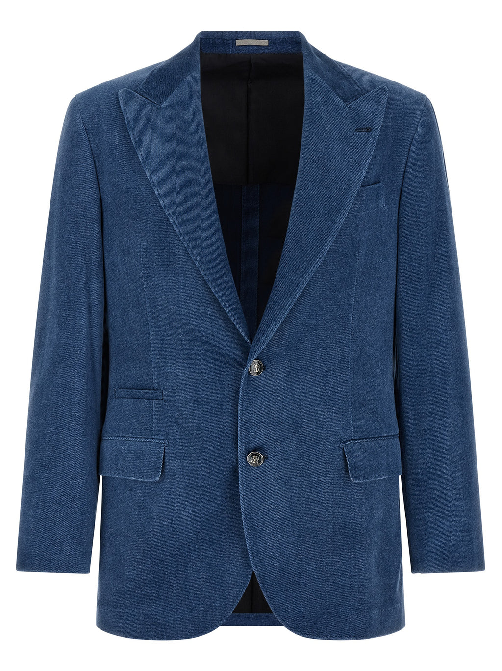Brunello Cucinelli Blue Cotton Blazer