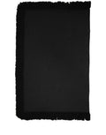 Dolce & Gabbana Black Wool Knitted Fringed Warmer Shawl Scarf