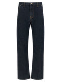 Khaite Blue Cotton Straight-Leg Jeans