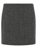 Blazé Milano Gray Virgin Wool Long Skirt