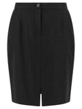 Blazé Milano Black Virgin Wool Midi Skirt