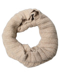 Dolce & Gabbana Light Beige Ribbed Knit Neck Warmer Scarf