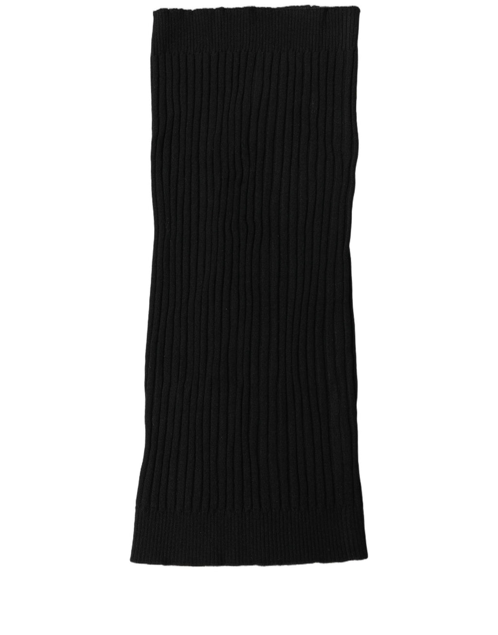 Dolce & Gabbana Black Cashmere Ribbed Knit Neck Warmer