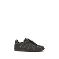 Maison Margiela Black Calf Leather Bos Taurus Low Top Sneakers