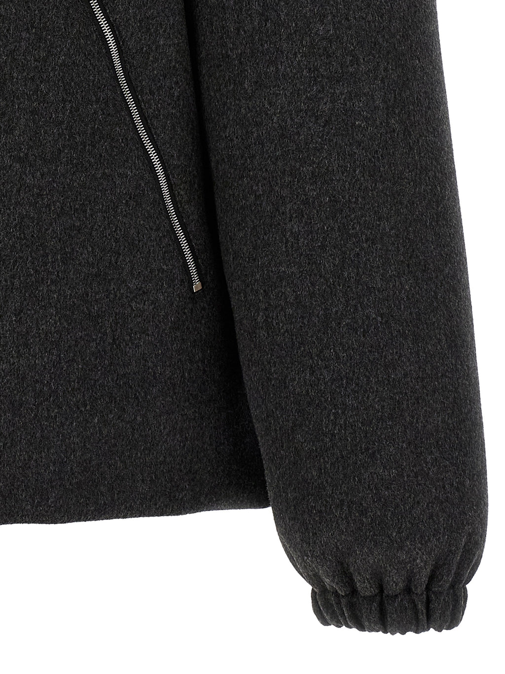 Jil Sander Gray Wool Full-Length Jacket