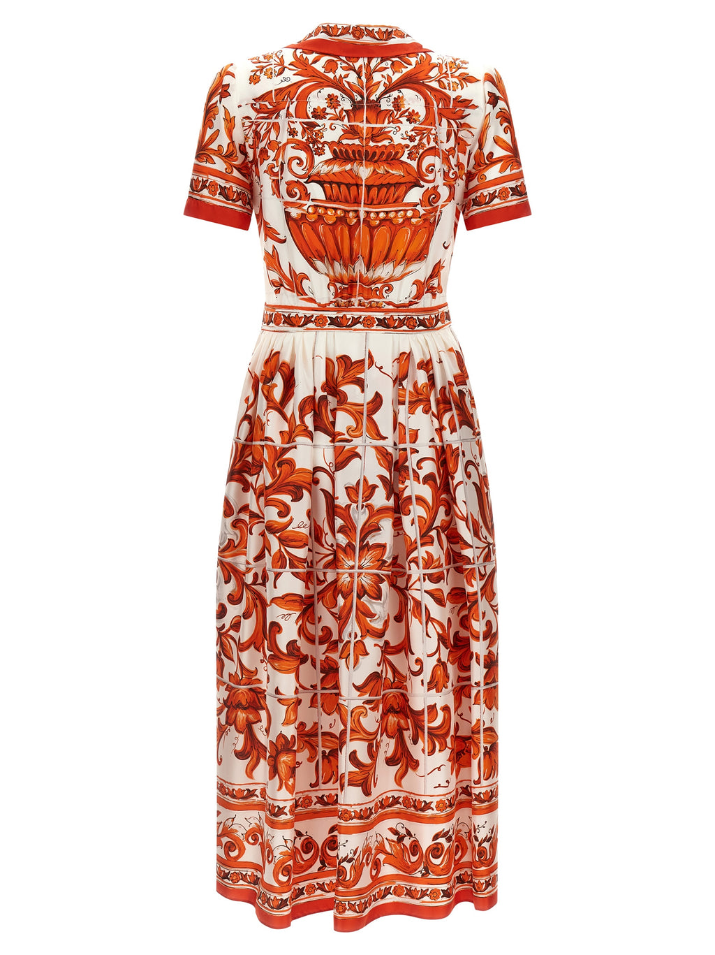Dolce & Gabbana Oranje Zijden Midijurk