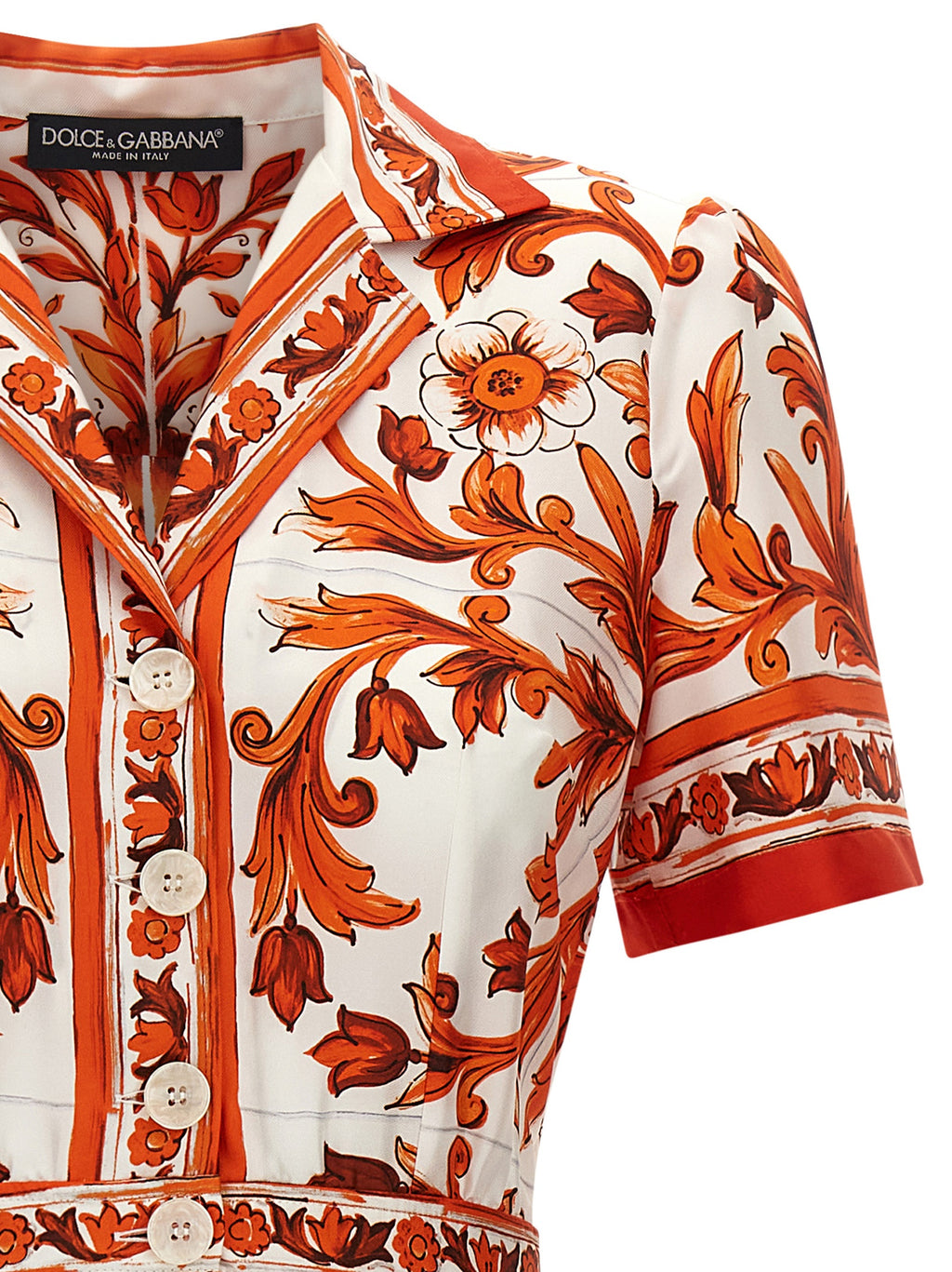 Dolce & Gabbana Oranje Zijden Midijurk