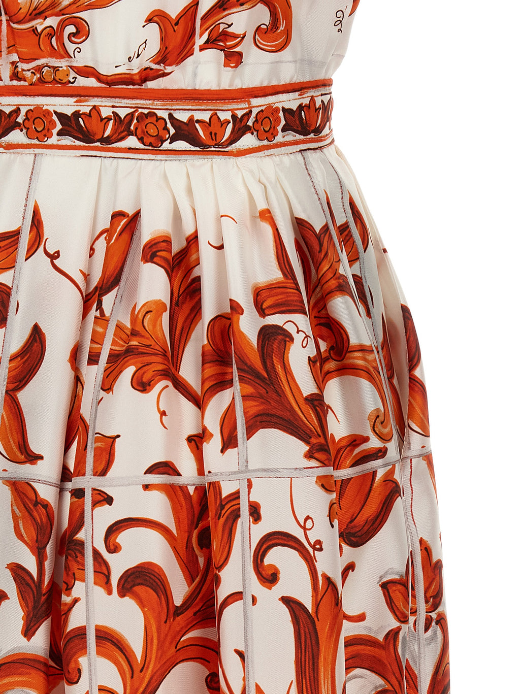 Dolce & Gabbana Oranje Zijden Midijurk