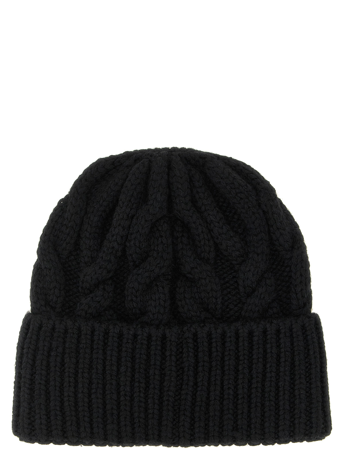 Moncler Grenoble Black Virgin Wool Beanie