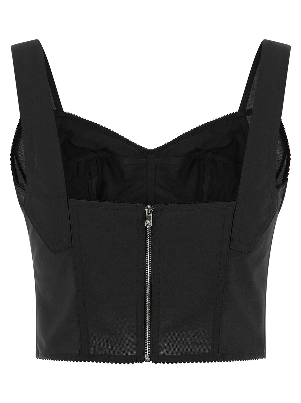 Dolce & Gabbana Black Polyamide Tank Tops