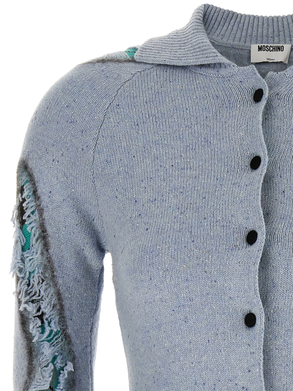 Moschino Blue Wool Cardigan