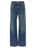 Brunello Cucinelli Blue Cotton Relaxed Fit Jeans